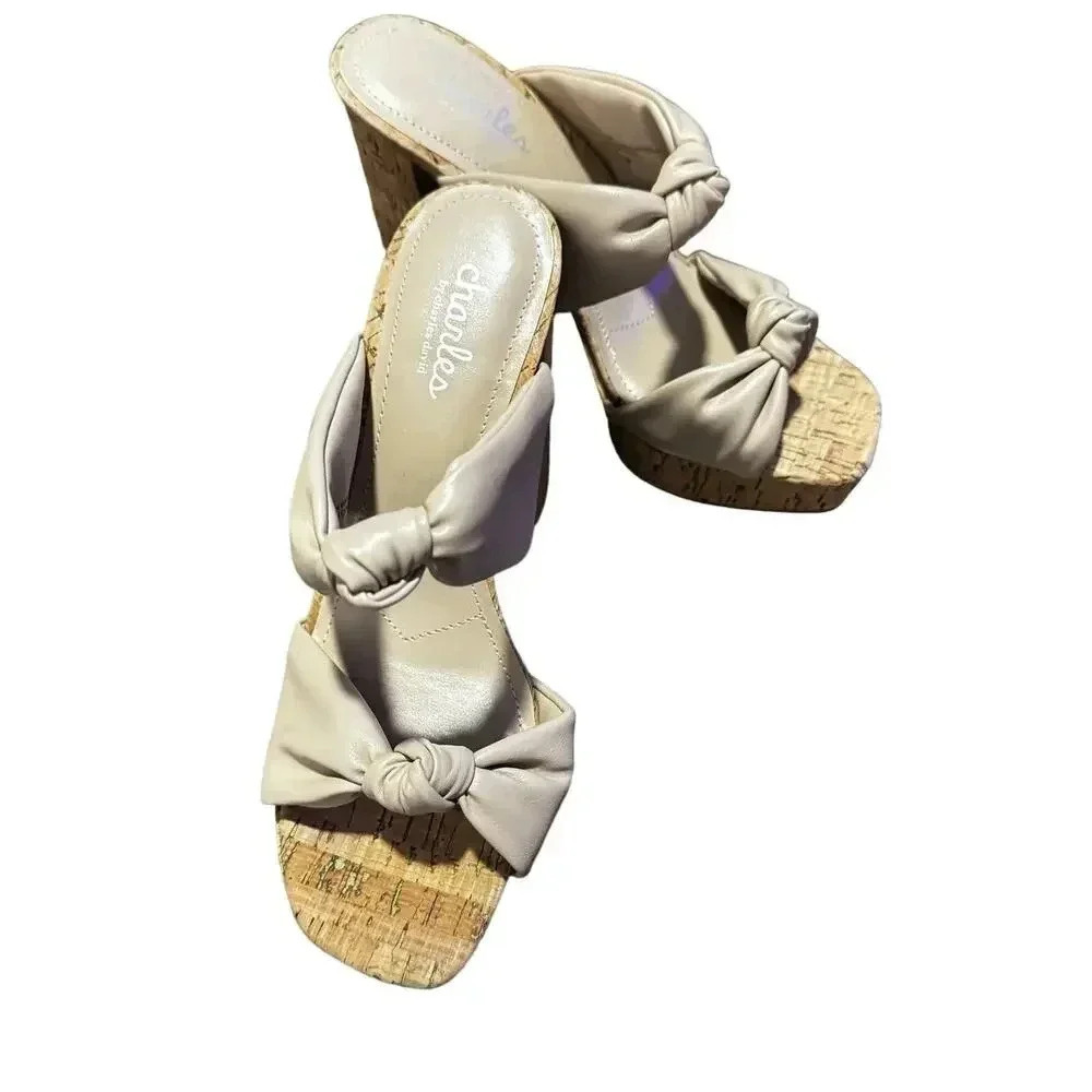 Charles by‎ Charles David INTUIT SANDAL Platform Chunky Heel Nude Women’s 7 New